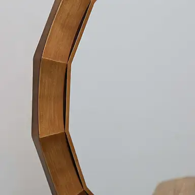 wood round mirror round mirror of border detailed view wood round mirror